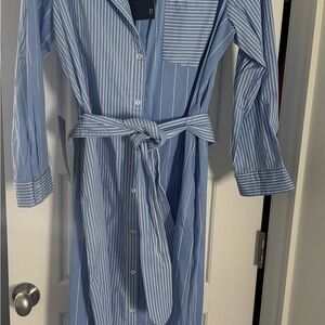 Tuckernuck Blue and White Striped Long Sleeve Dress